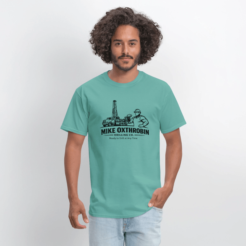 Mike Oxthrobin Drilling Co Funny T-Shirt Color: Rock