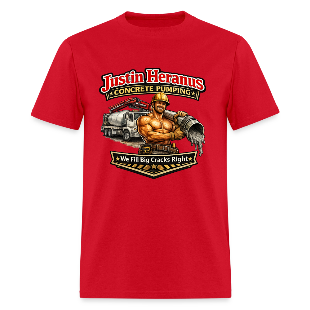 Justin Heranus Concrete Pumping T-Shirt - red