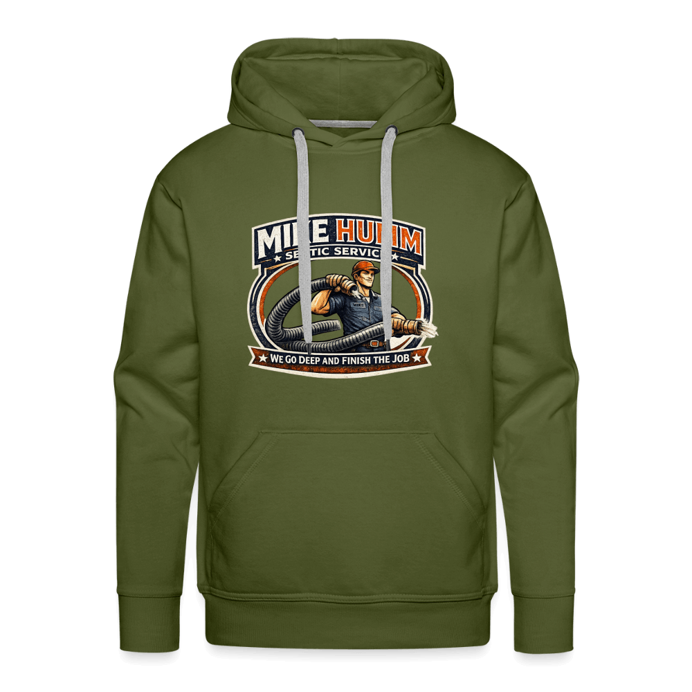 Mike Humm Septic Service Premium Hoodie Color: Olive Green