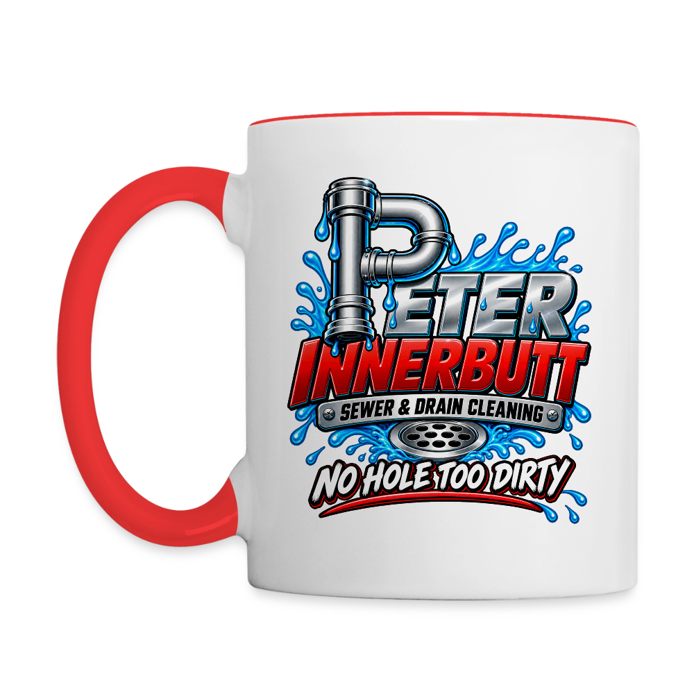 Peter Innerbutt No Hole Too Dirty Funny Adult Humor Coffee Mug Color: white/black