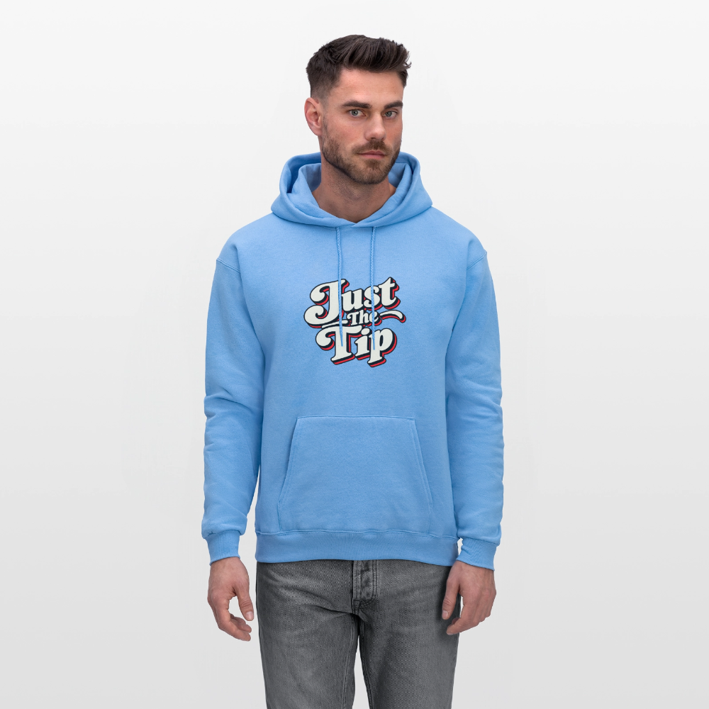 Just The Tip Funny Adult Humor Hoodie Color: Carolina Blue