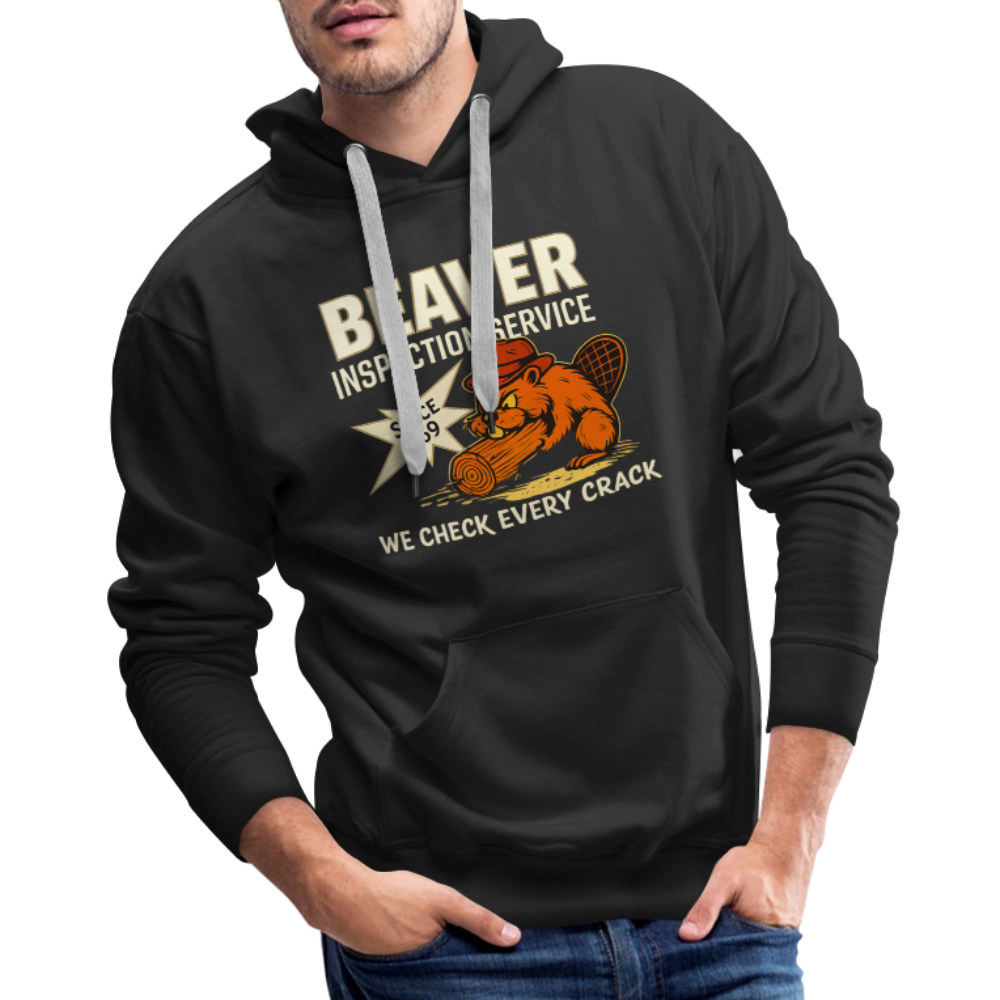 Beaver Inspection Service Adult Humor Premium Hoodie Color: Black