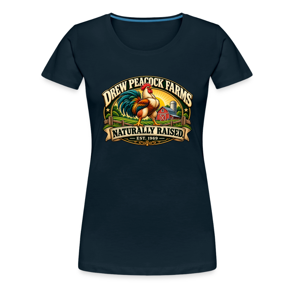 Drew Peacock Farms Women’s Premium T-Shirt - deep navy