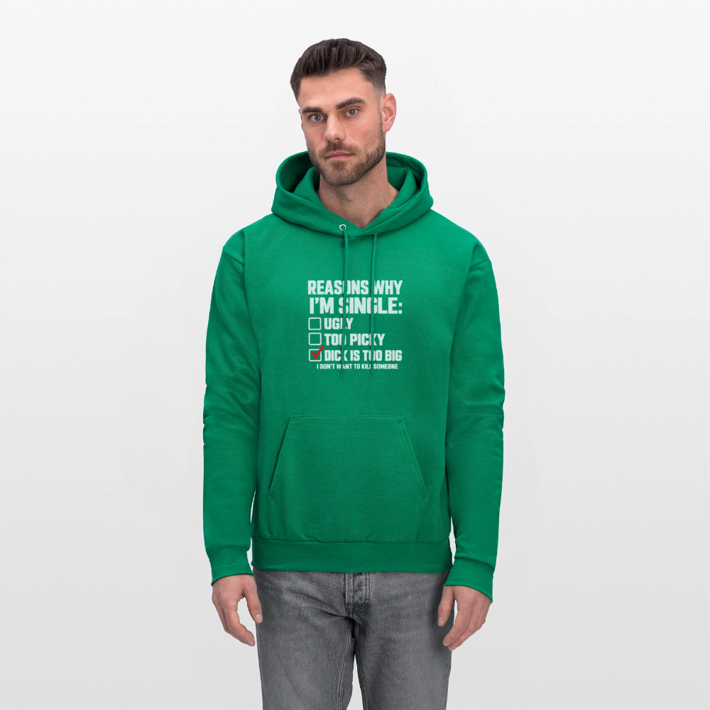 Reasons Why I'm Single Funny Adult Humor Hoodie – Dirty Joke Graphic Color: Black