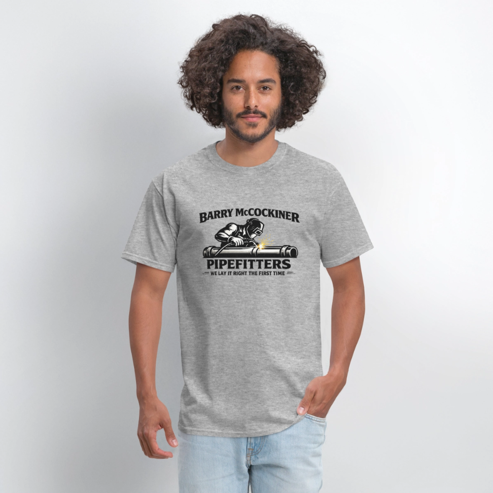 Barry McCockiner Pipefitters T-Shirt Color: Heather Gray