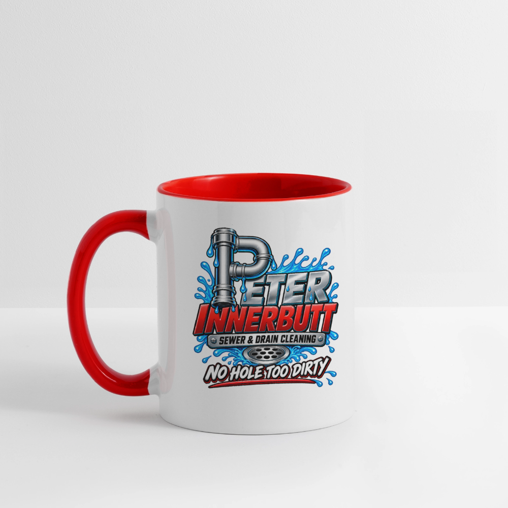 Peter Innerbutt No Hole Too Dirty Funny Adult Humor Coffee Mug Color: white/black