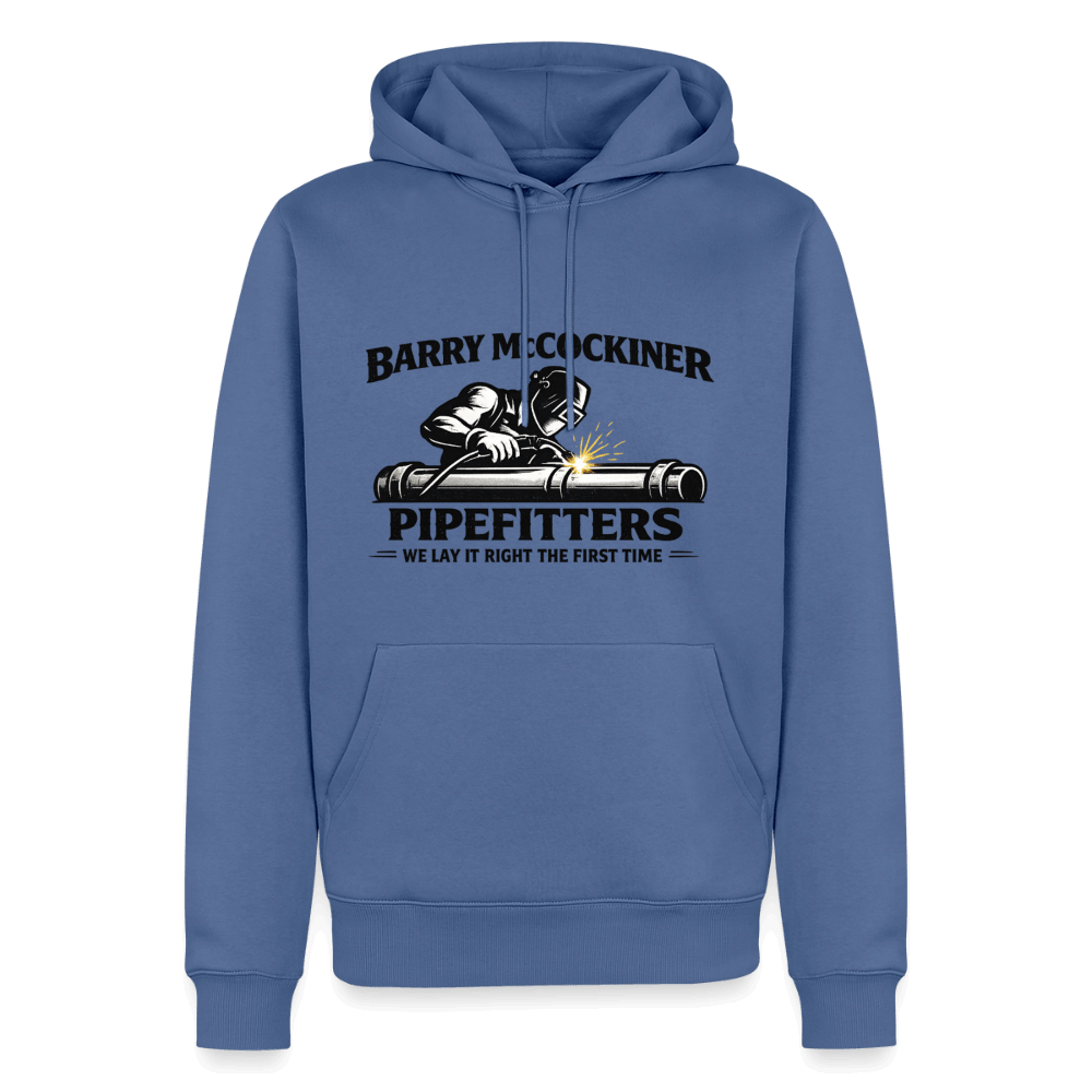 Barry McCockiner Pipefitters Premium Hoodie Color: Stone Blue