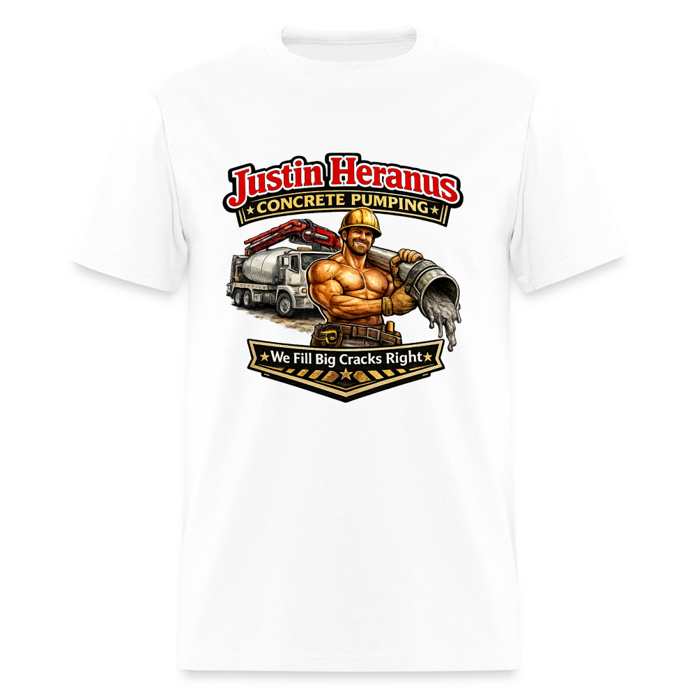 Justin Heranus Concrete Pumping T-Shirt - white