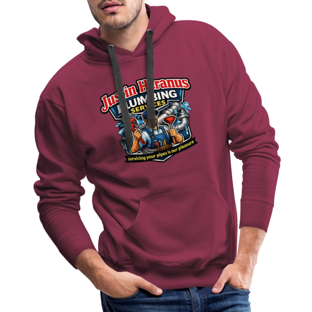 Justin Heranus Plumbing Premium Hoodie - burgundy