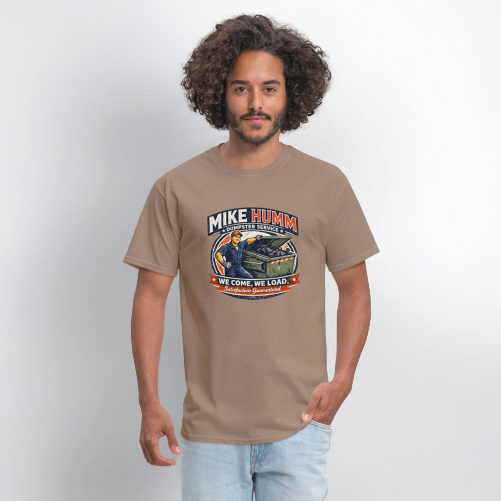 Mike Humm Dumpster Service T-Shirt - safari