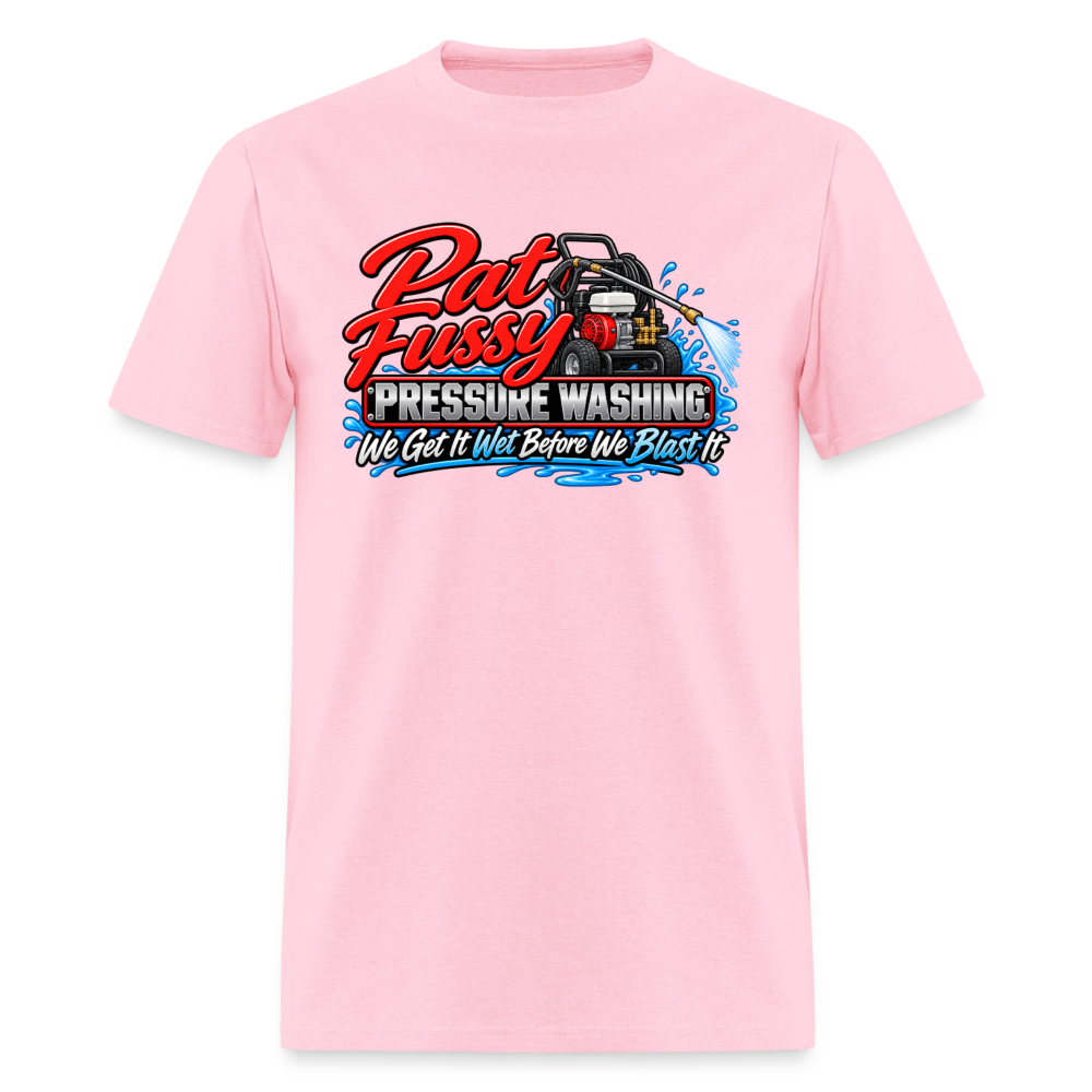 Pat Fussy Pressure Washing Funny Adult T-Shirt Color: Heather Black