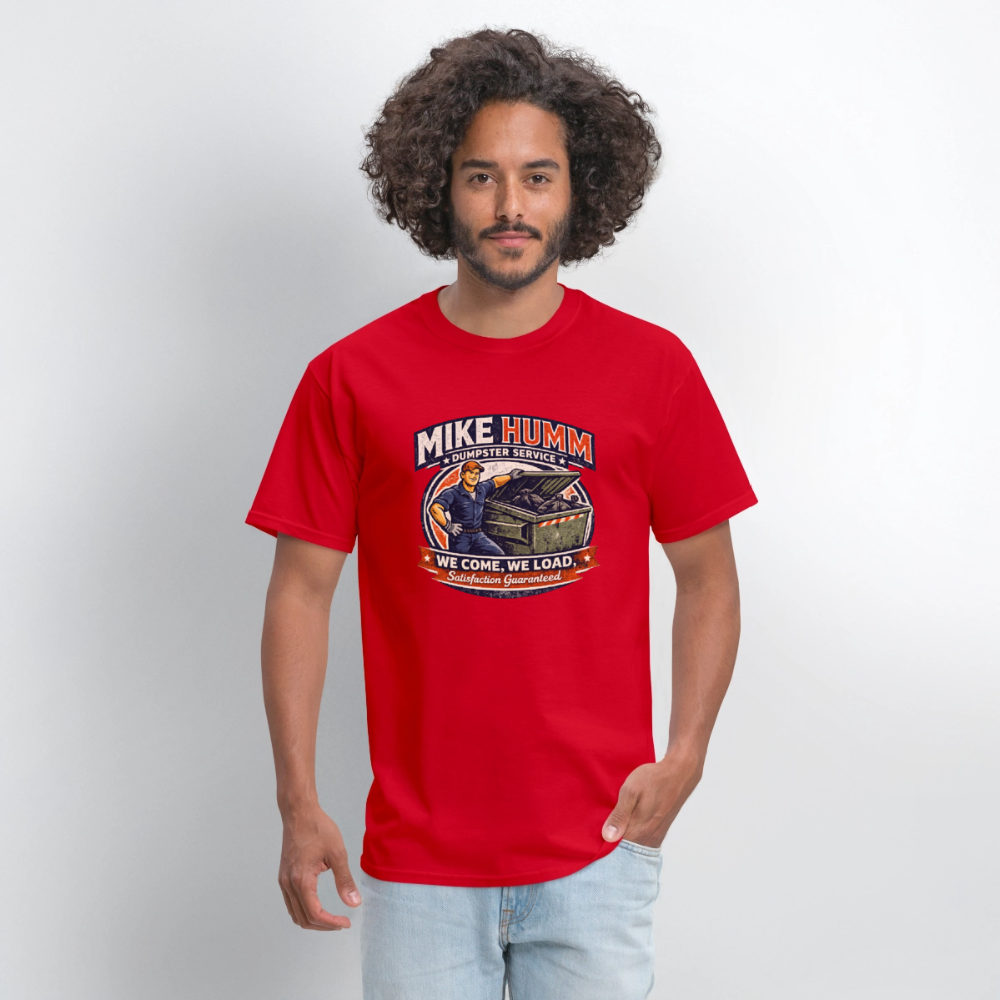 Mike Humm Dumpster Service T-Shirt - red