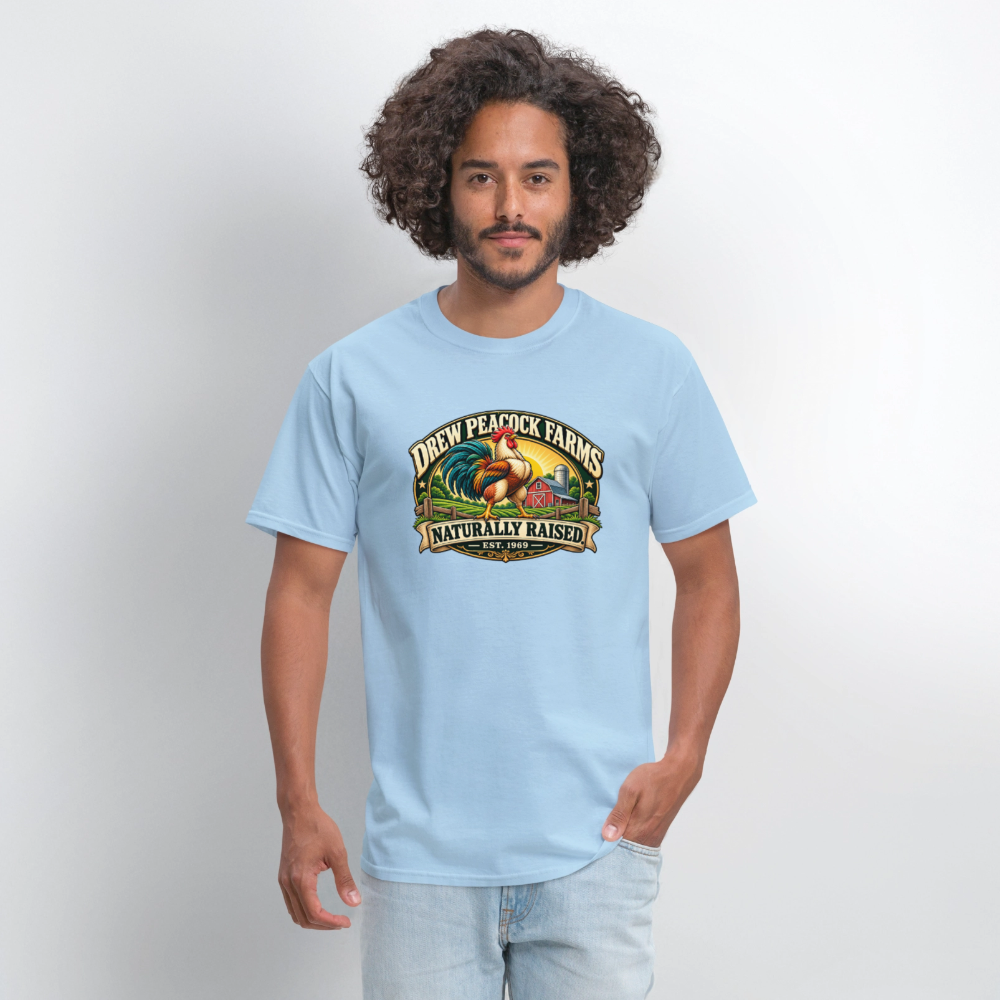 Drew Peacock Farms T-Shirt - powder blue