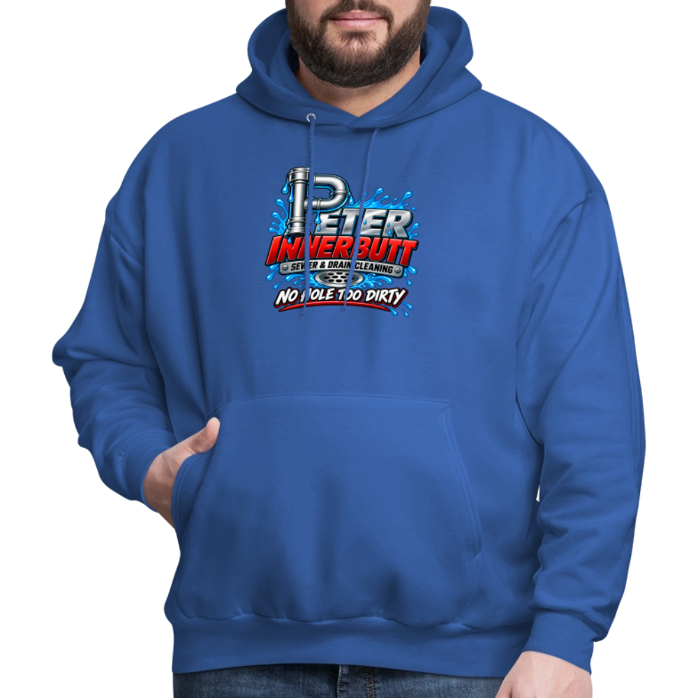 Peter Innerbutt No Hole Too Dirty Funny Adult Humor Hoodie Color: Heather Gray