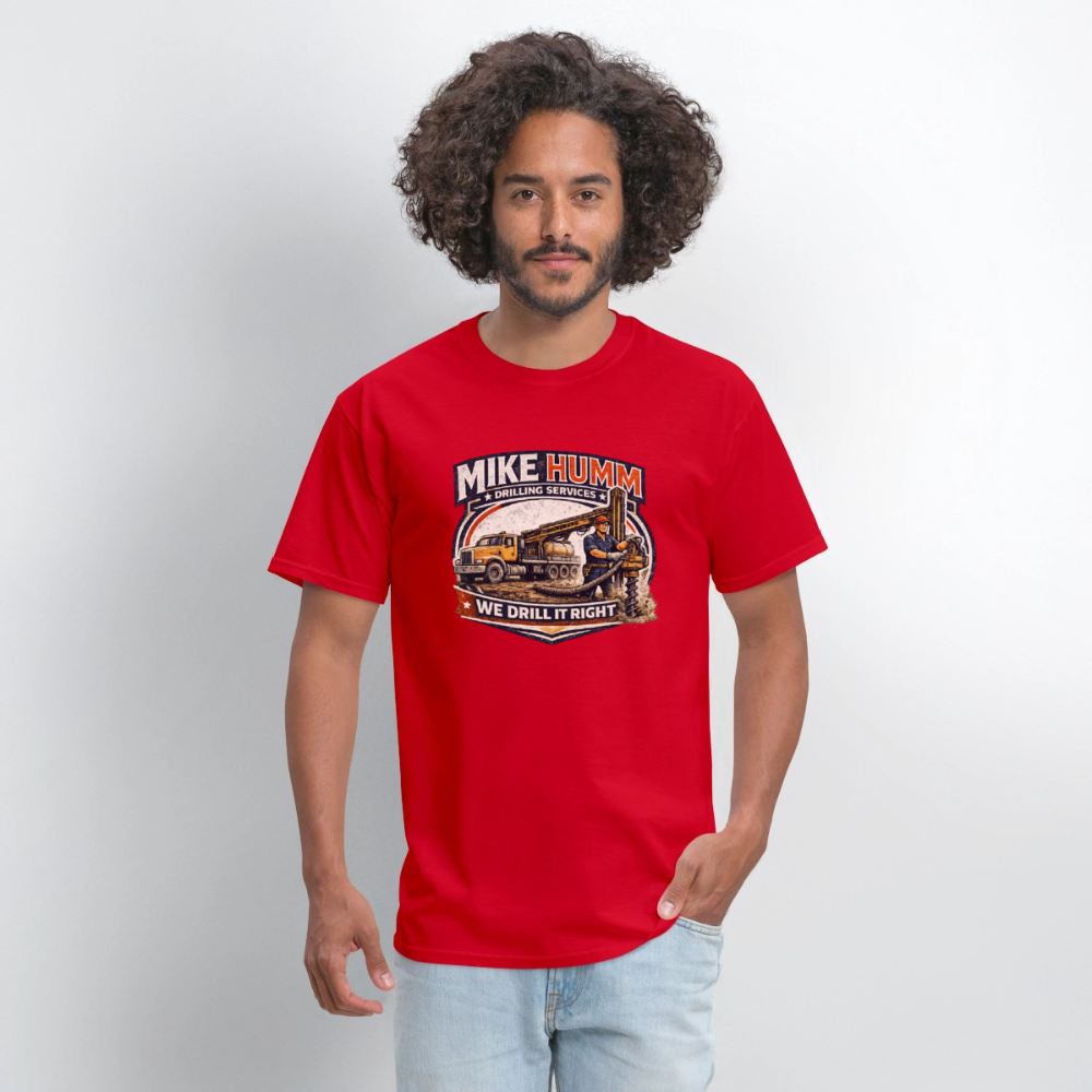 Mike Humm Drilling Service T-Shirt - red