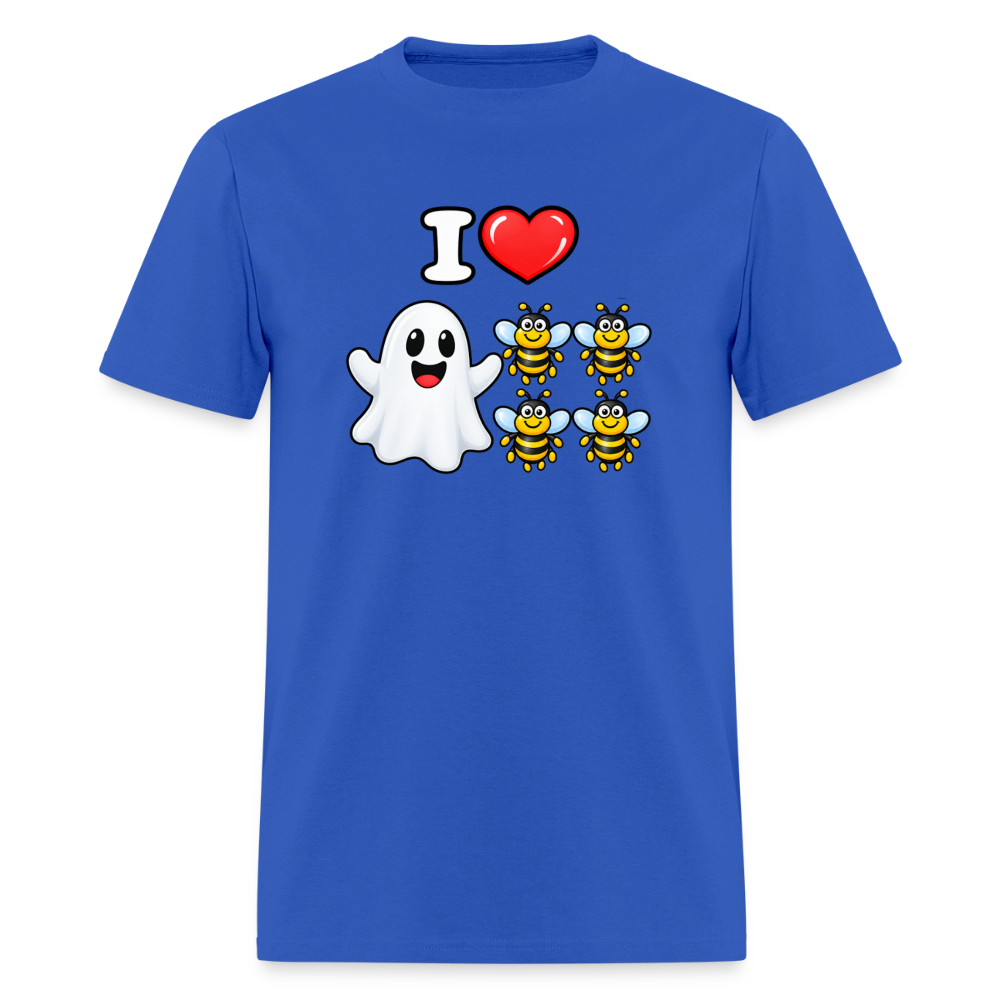 I Heart Boo Bees Funny Halloween T-Shirt Color: Royal Blue