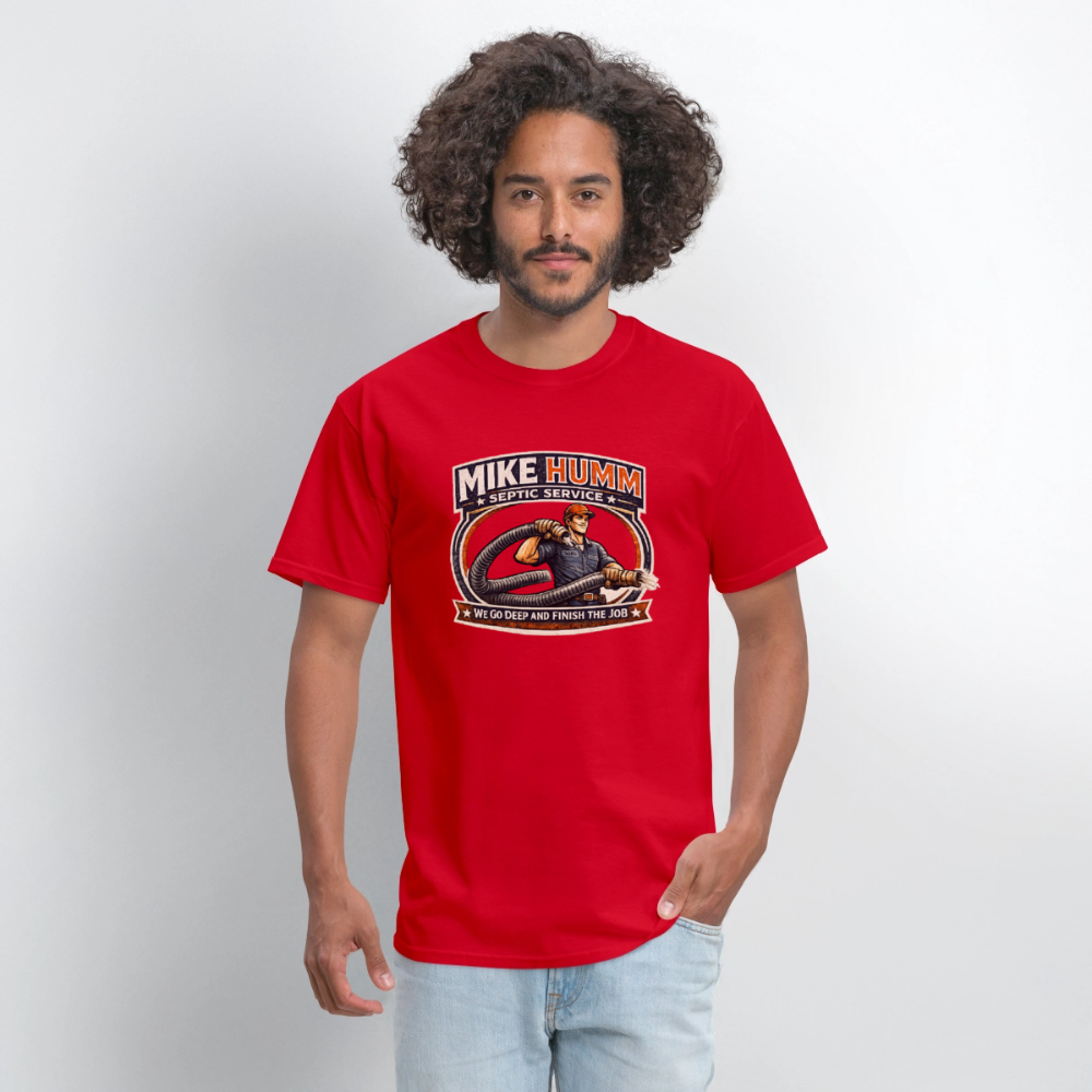 Mike Humm Septic Service T-Shirt - red