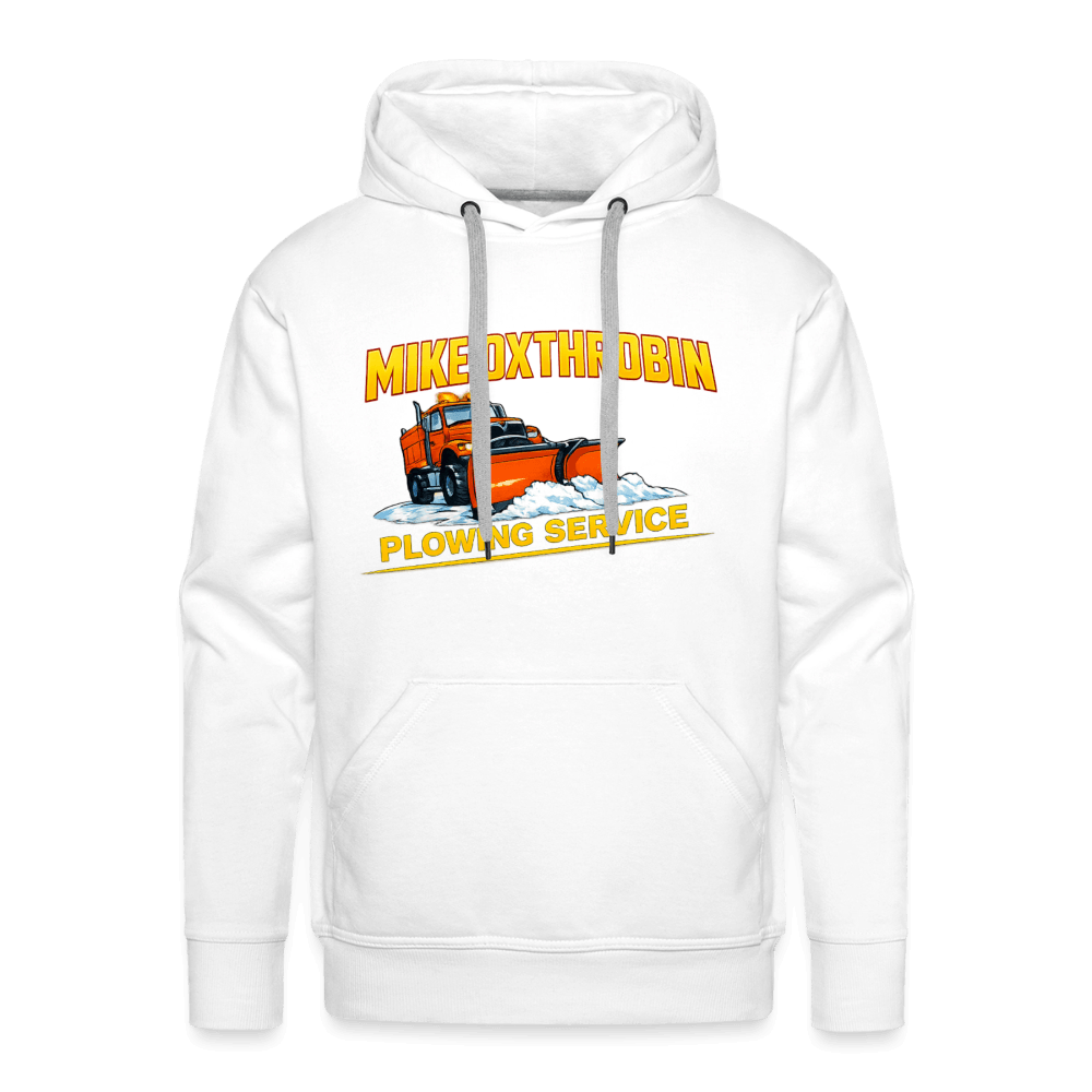 Mike Oxthrobin Plowing Service Premium Hoodie - white