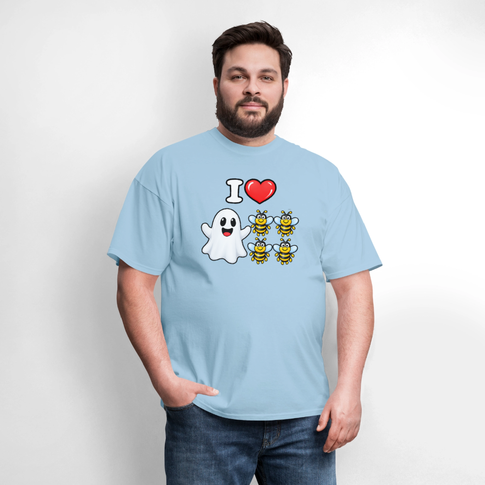 I Heart Boo Bees Funny Halloween T-Shirt Color: Navy