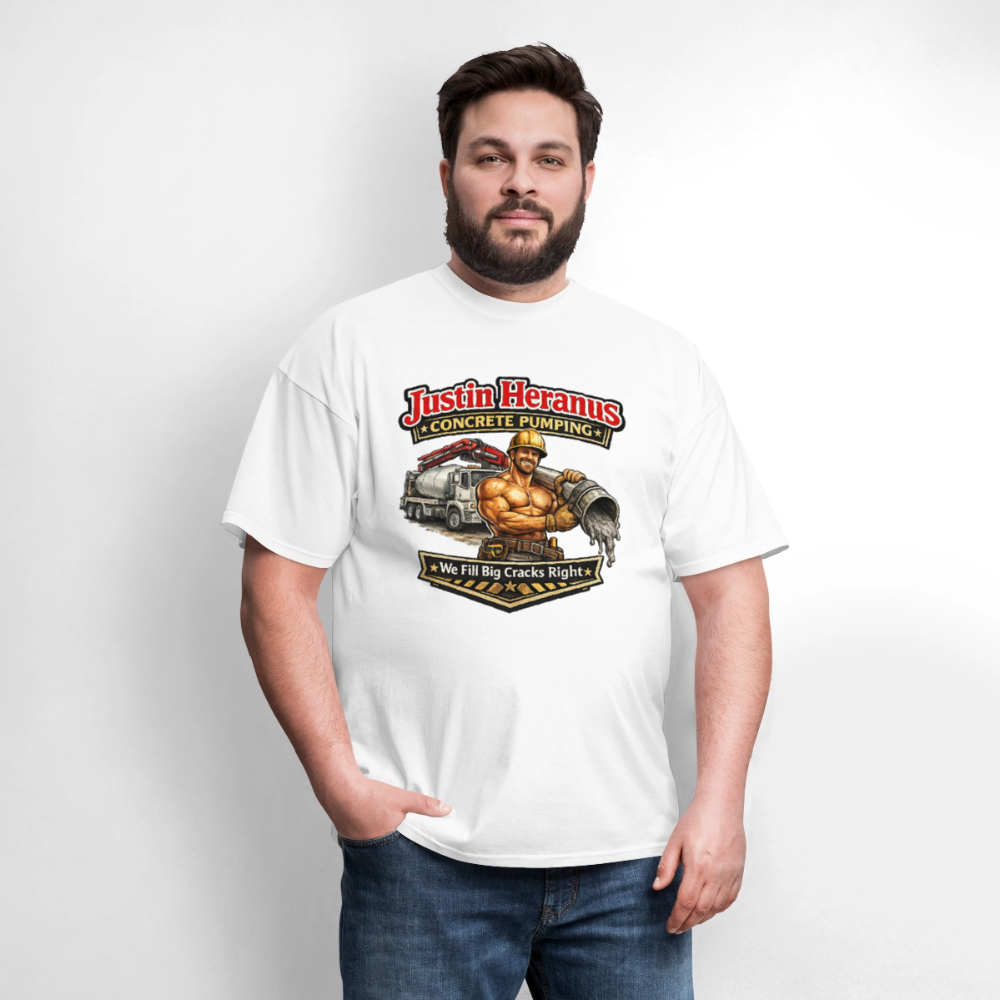 Justin Heranus Concrete Pumping T-Shirt - white