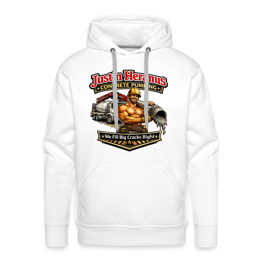 Justin Heranus Concrete Pumping Premium Hoodie - white