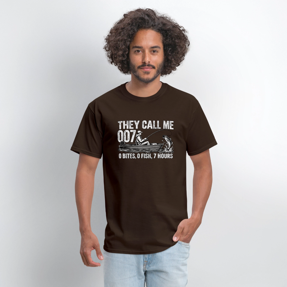 They Call Me 007 Funny Fishing T-Shirt Color: Navy