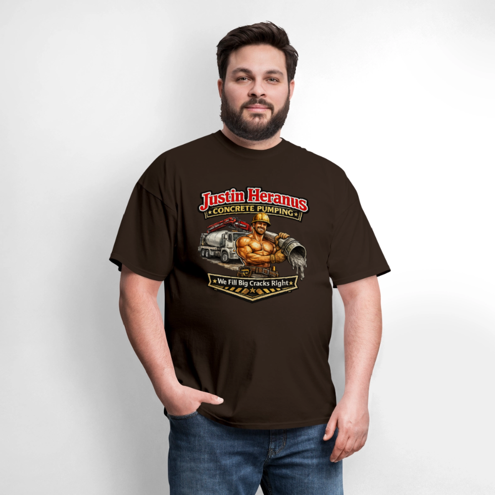 Justin Heranus Concrete Pumping T-Shirt - brown