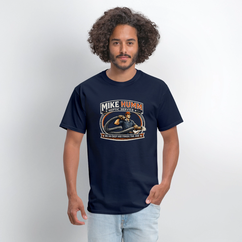 Mike Humm Septic Service T-Shirt - navy
