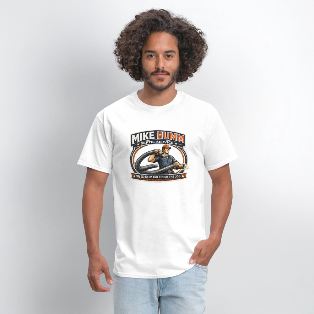 Mike Humm Septic Service T-Shirt - white