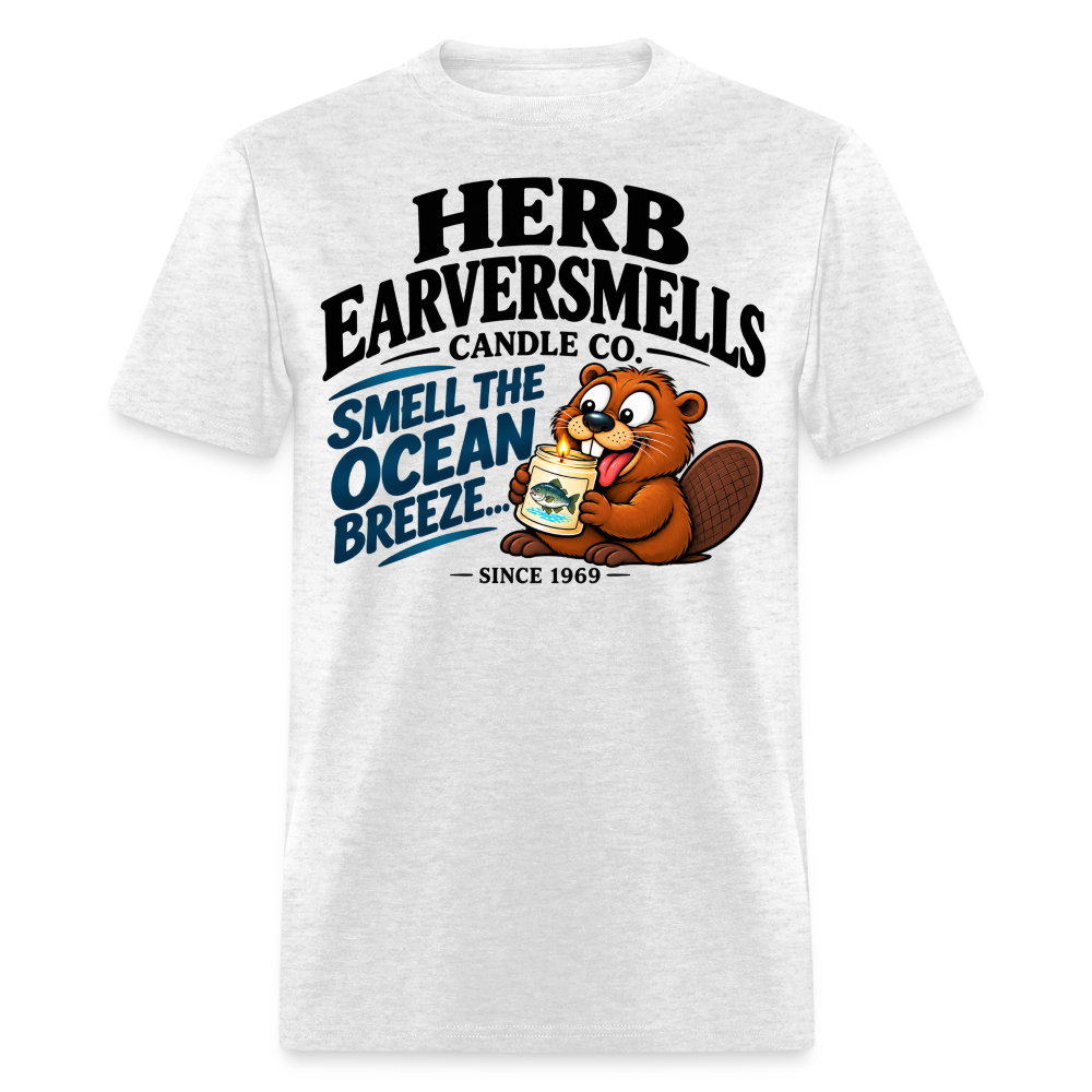 Herb Eaversmells Candle Company T-Shirt Color: Light Heather Grey