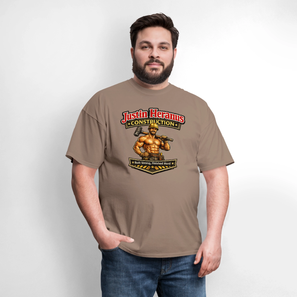 Justin Heranus Construction Funny T-Shirt - safari