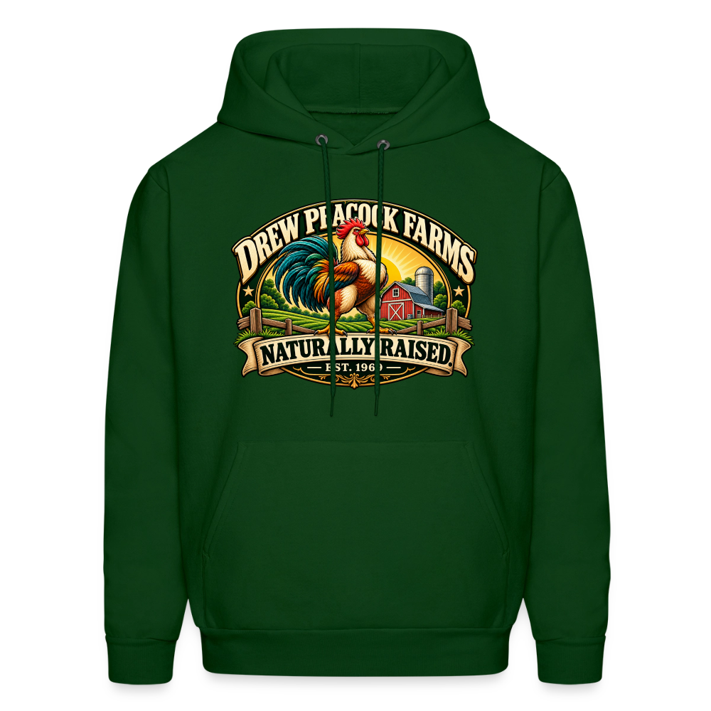 Drew Peacock Farms Hoodie Color: Forest Green