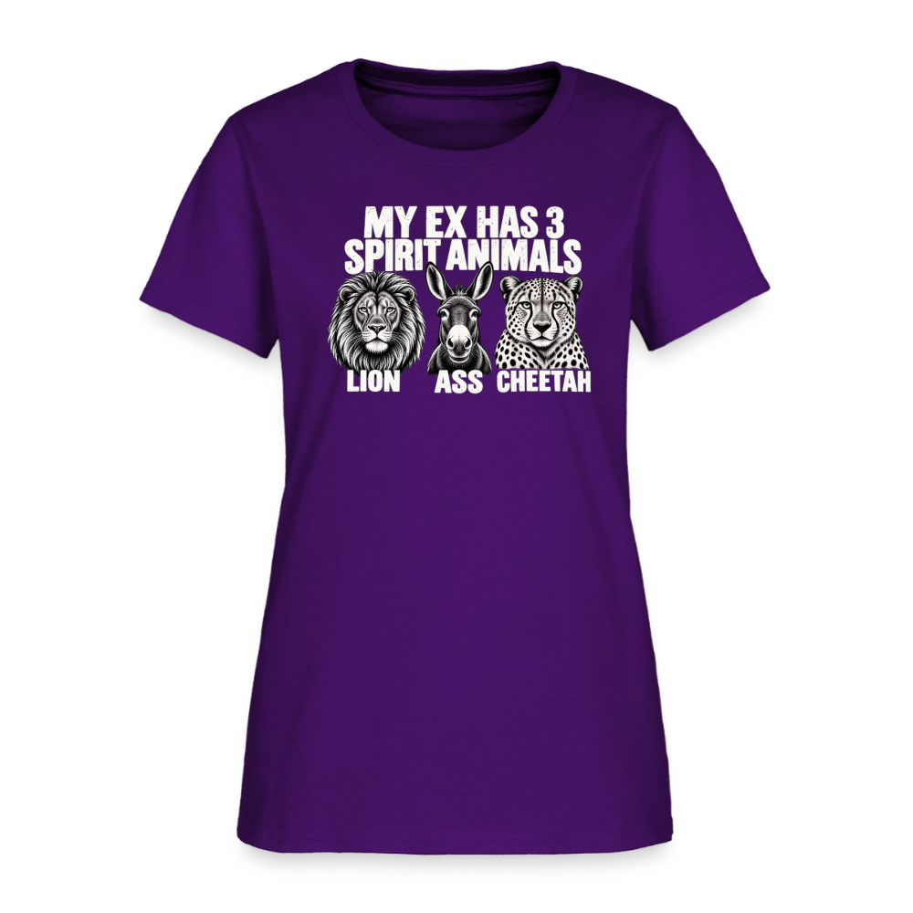 My Ex Has Three Spirit Animals Women’s T-Shirt - purple