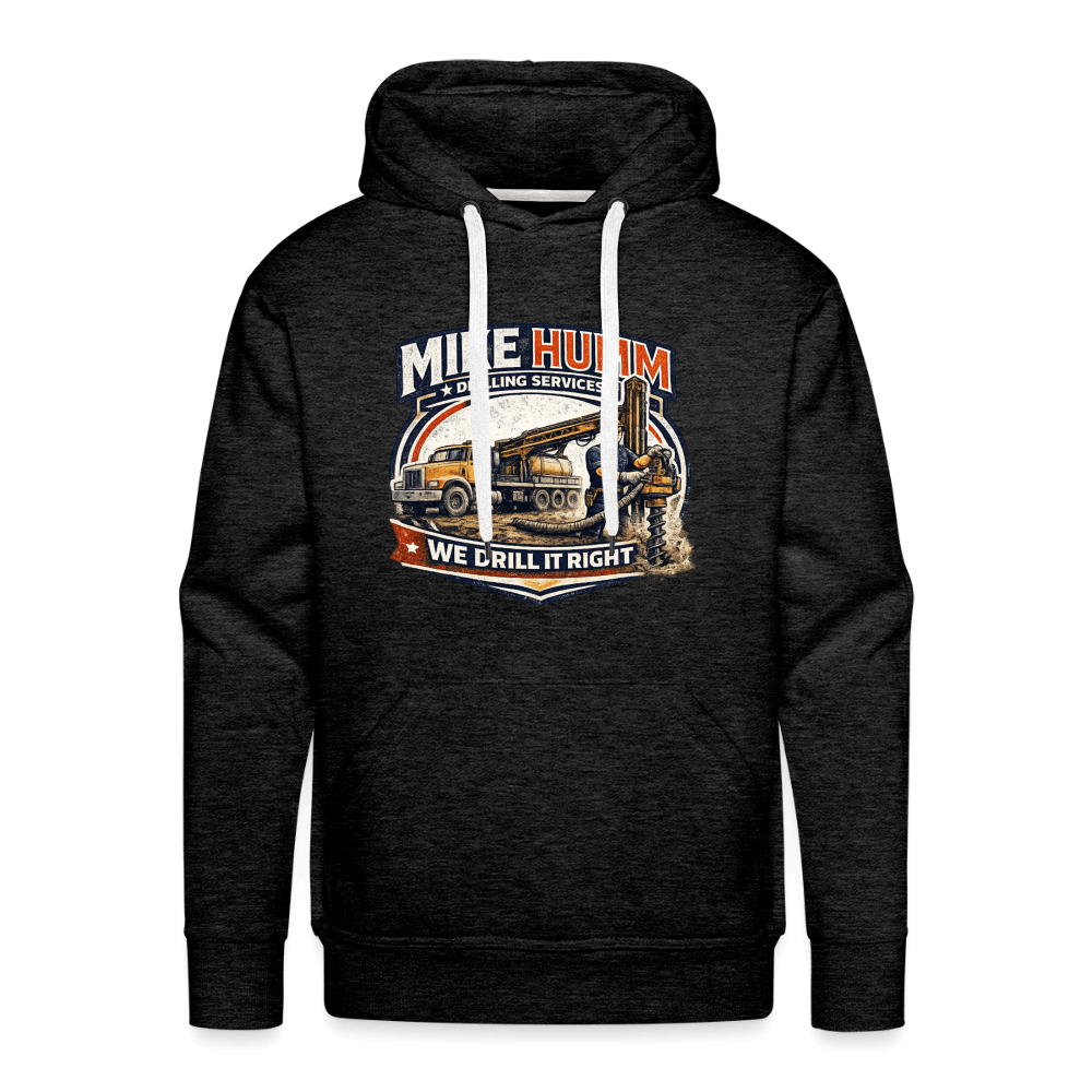 Mike Humm Drilling Service Funny Premium Hoodie Color: Charcoal Grey