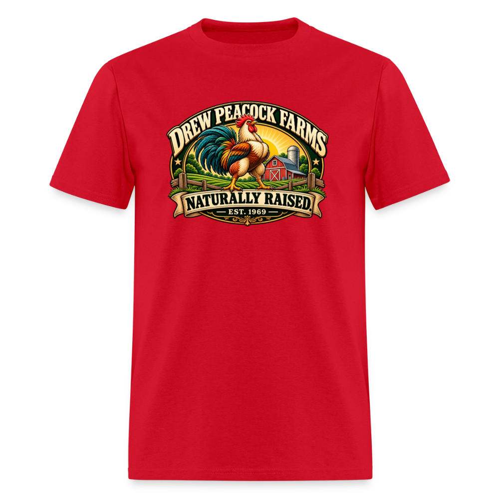 Drew Peacock Farms T-Shirt - red