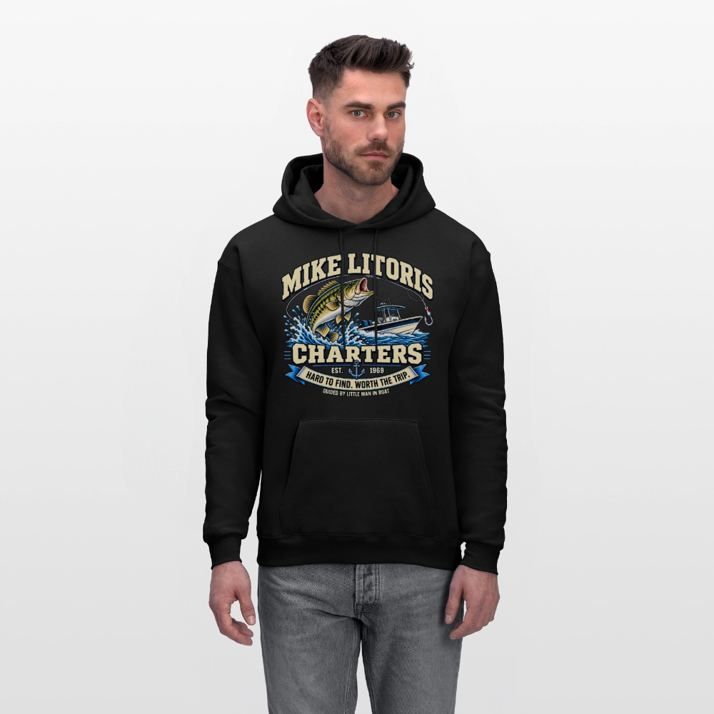 Mike Litoris Fishing Charters Hoodie Color: Black