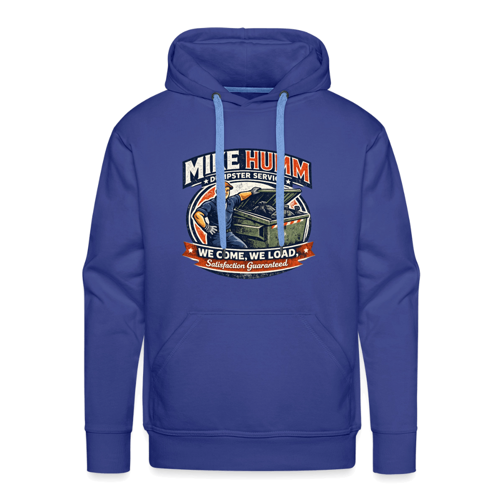 Mike Humm Dumpster Service Premium Hoodie Color: Royal Blue
