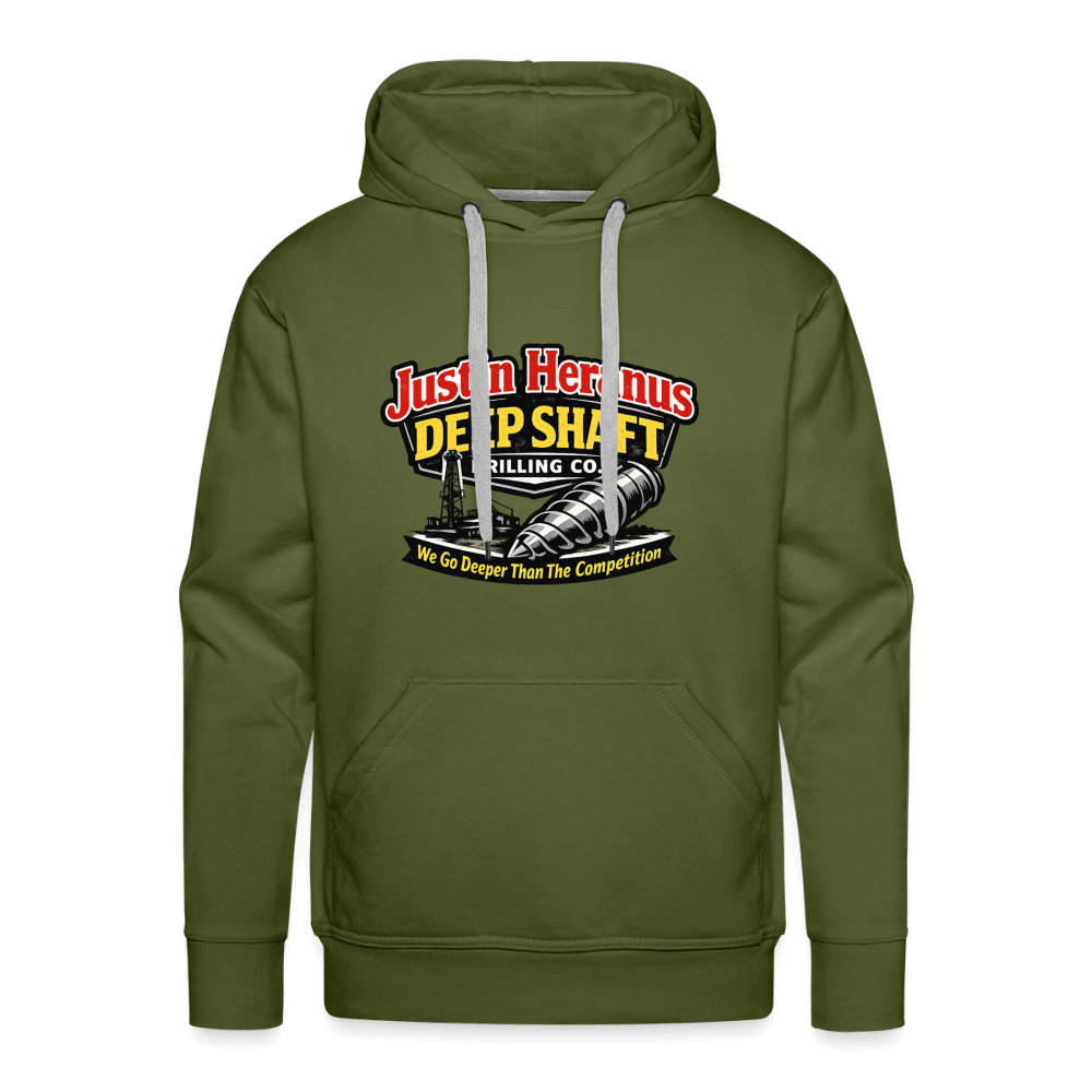 Justin Heranus Deep Shaft Drilling Premium Hoodie Color: Olive Green