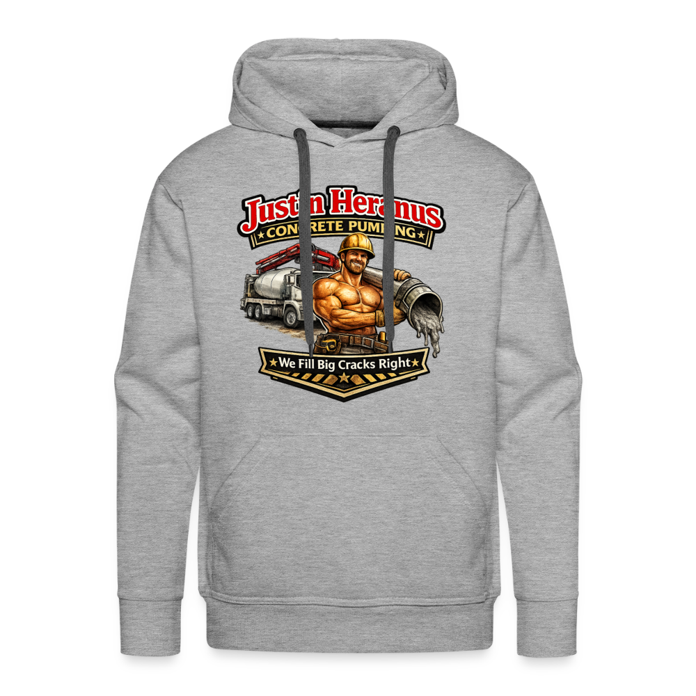 Justin Heranus Concrete Pumping Premium Hoodie - heather grey
