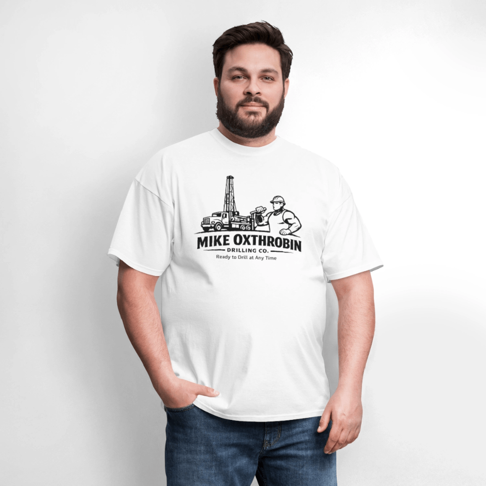 Mike Oxthrobin Drilling Co Funny T-Shirt Color: Rock