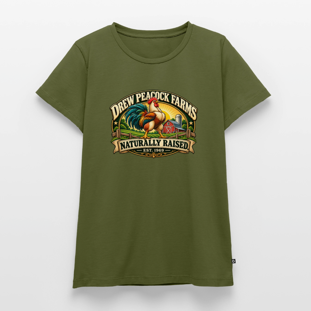 Drew Peacock Farms Women’s Premium T-Shirt - khaki green 