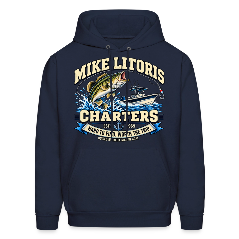 Mike Litoris Fishing Charters Hoodie Color: Navy