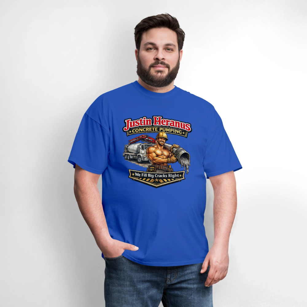Justin Heranus Concrete Pumping T-Shirt - royal blue