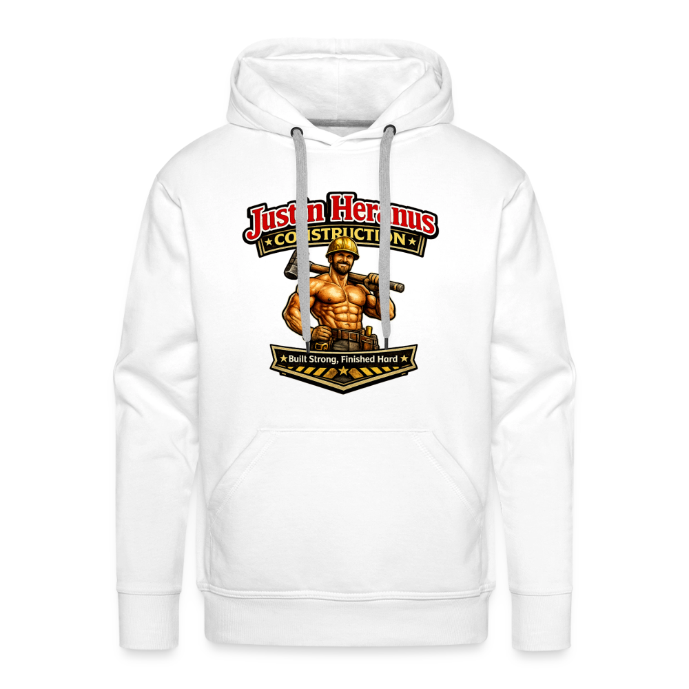 Justin Heranus Construction Premium Hoodie - white