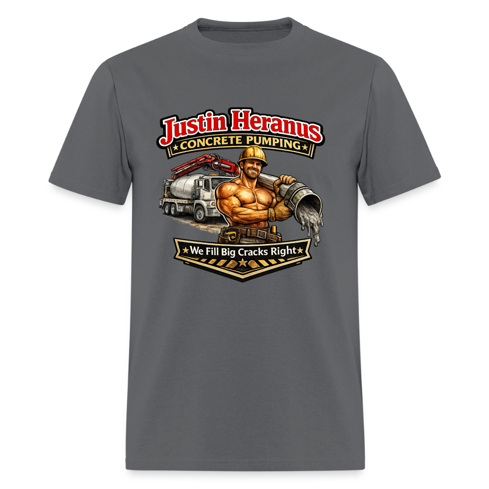 Justin Heranus Concrete Pumping T-Shirt - charcoal