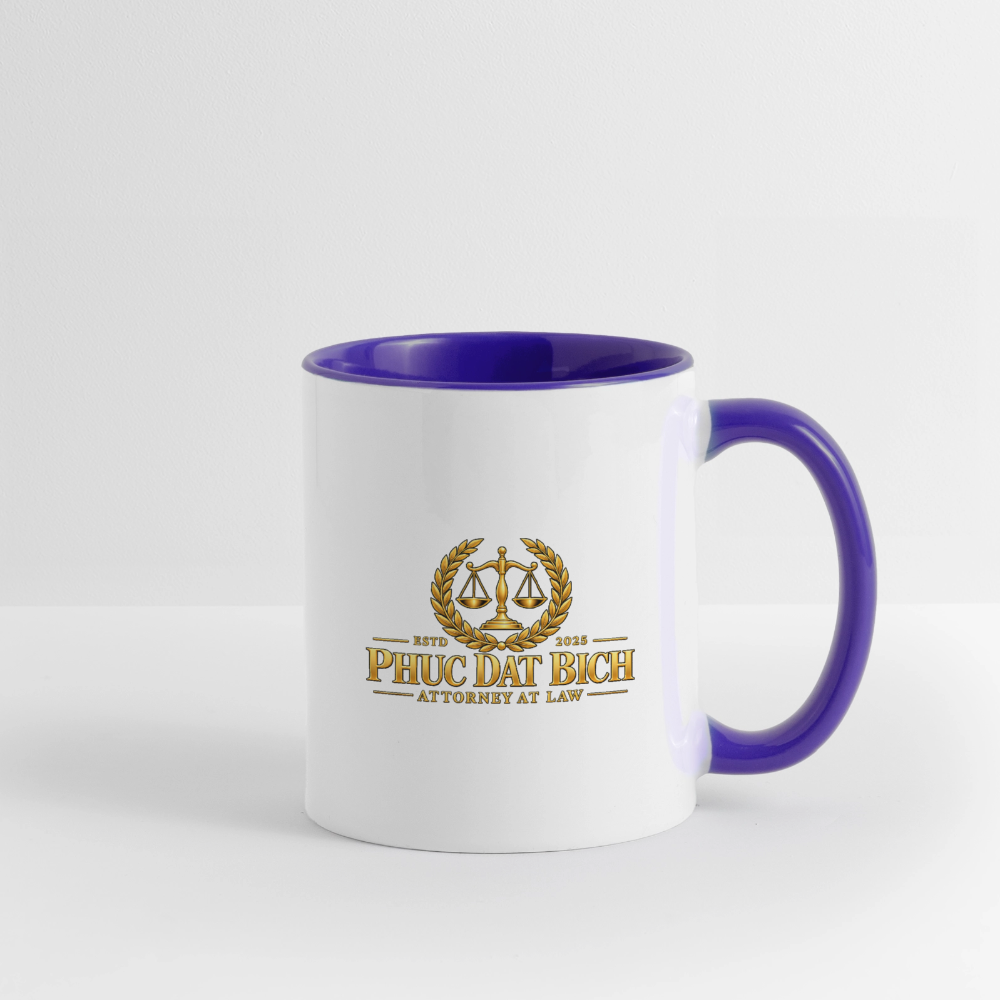 Phuc Dat Bich Attorney At Law Mug - white/cobalt blue