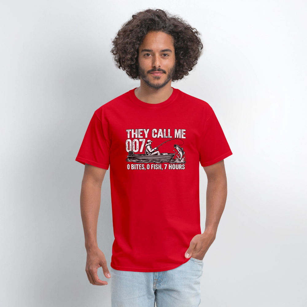 They Call Me 007 Funny Fishing T-Shirt Color: Navy