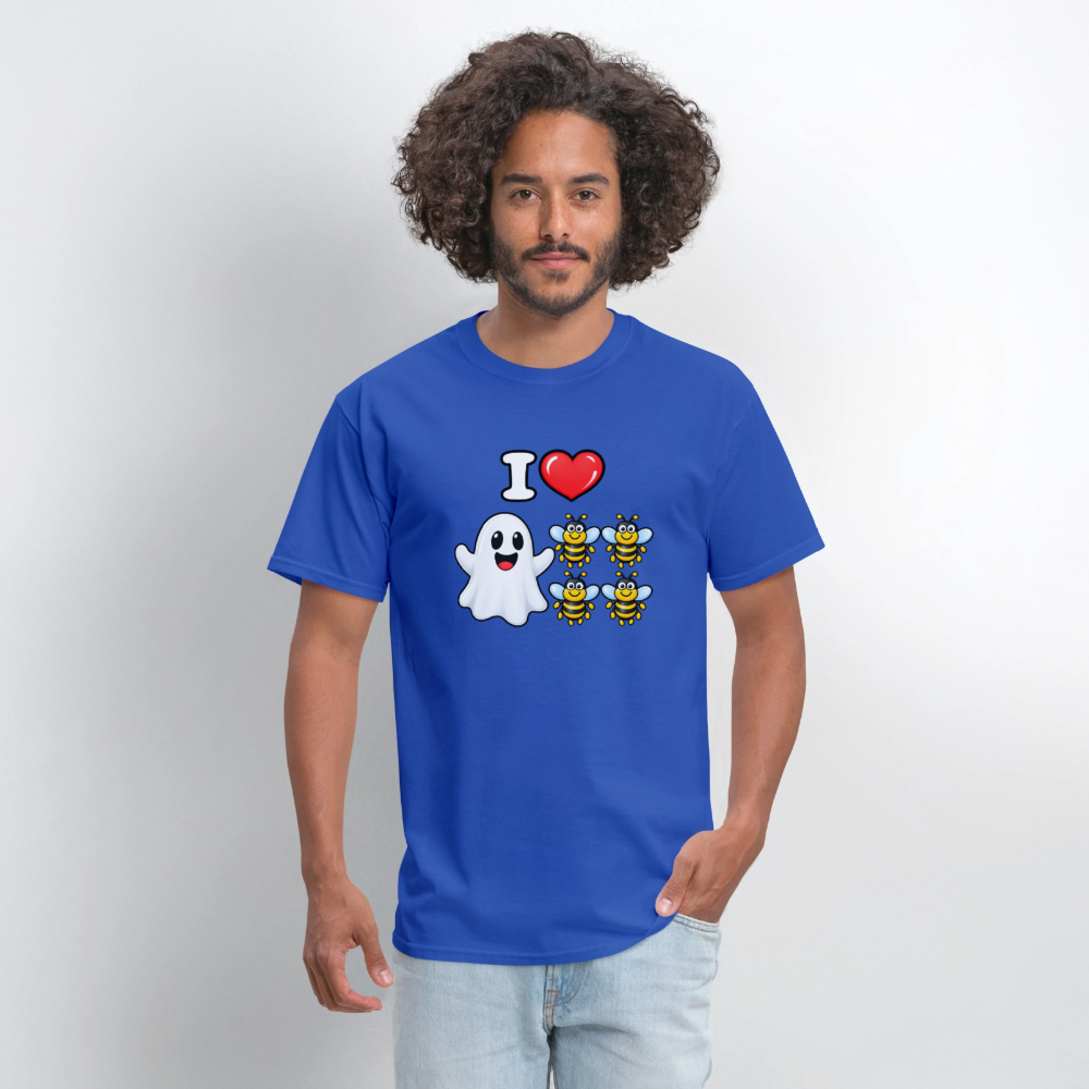 I Heart Boo Bees Funny Halloween T-Shirt Color: Navy