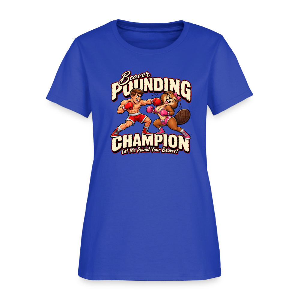 Beaver Pounding Champion Women's T-Shirt - royal blue