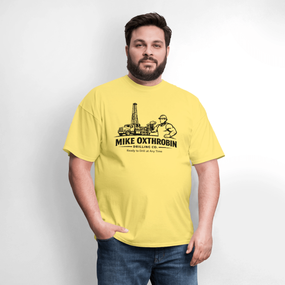 Mike Oxthrobin Drilling Co Funny T-Shirt Color: Rock